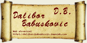 Dalibor Babušković vizit kartica